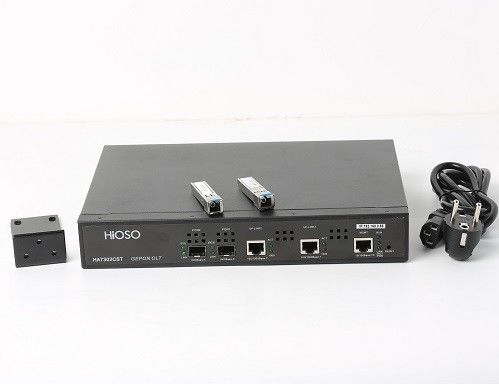 HiOSO HA7302CST Epon Olt 2 Havens 2 Pon Olt met 2 SFP-het 1:128compatibel systeem van de Modulespx+++ Steun